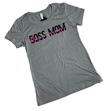 Load image into Gallery viewer, Boss Mom Calligraphy Tee ( GREY )