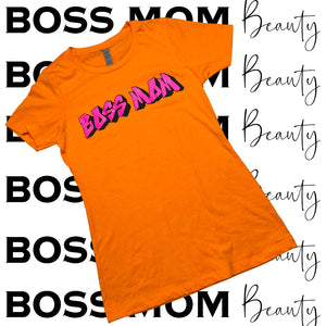 Boss Mom Graffiti Tee ( Orange )