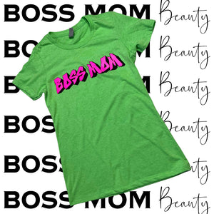 Boss Mom Graffiti Tee ( Green )