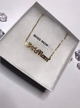 Load image into Gallery viewer, Girl Mom Old English Font Necklace