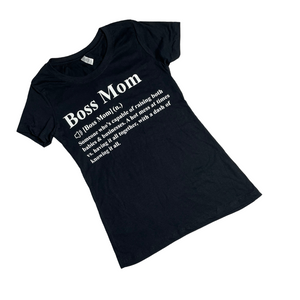 Black Boss Mom Noun Tee