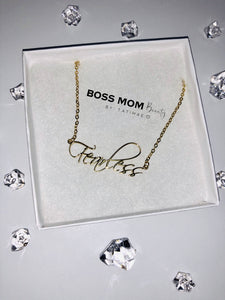 Fearless Signature Font Necklace