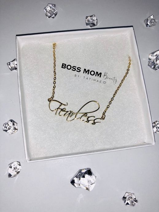 Fearless Signature Font Necklace