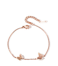 Load image into Gallery viewer, Flutterfly Rose Gold Children&#39;s Anklet