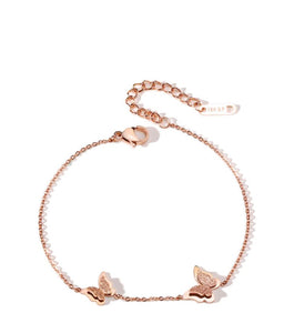 Flutterfly Rose Gold Children's Anklet