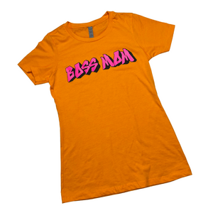 Boss Mom Graffiti Tee ( Orange )