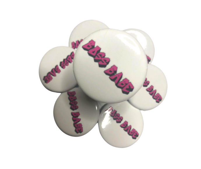 Graffiti Boss Babe Button