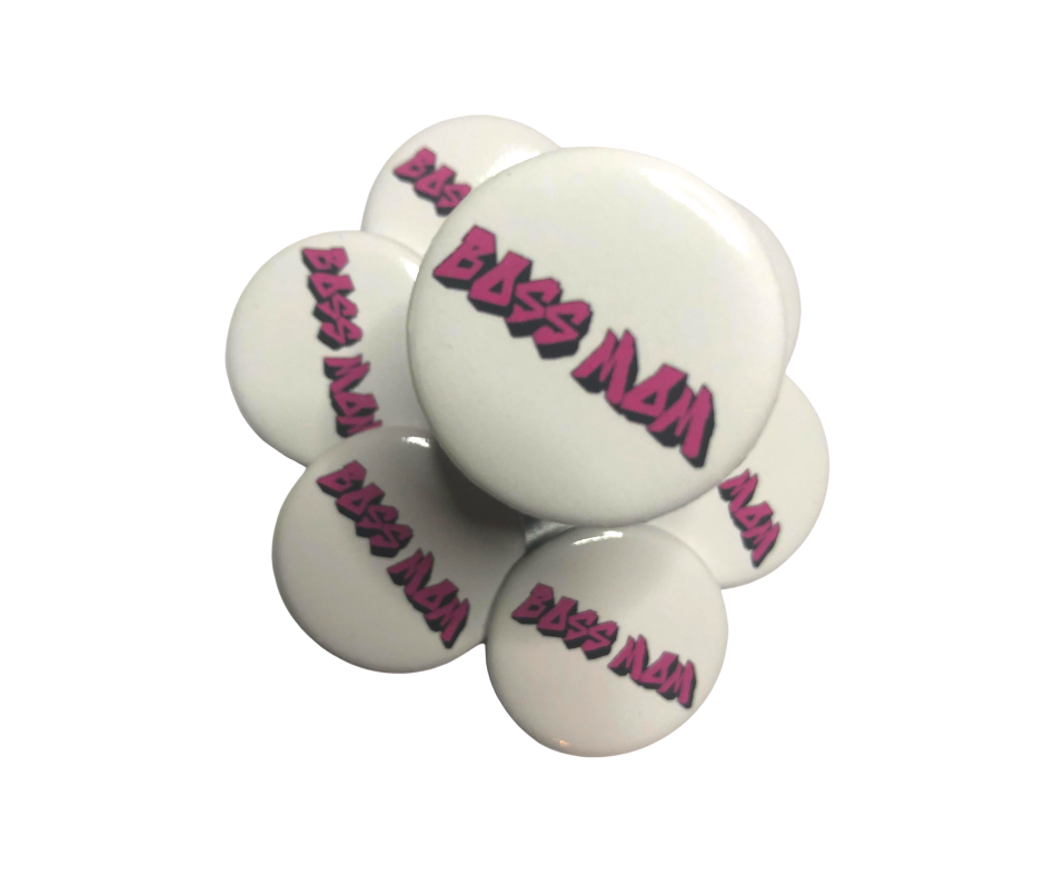 Graffiti Boss Mom Button