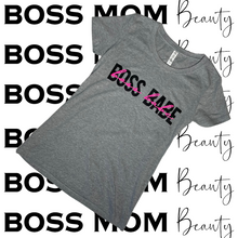 Load image into Gallery viewer, Boss Babe Calligraphy Tee ( GREY )