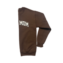 Load image into Gallery viewer, Boss Mom Varsity Crewneck ( Brown &amp; Black )