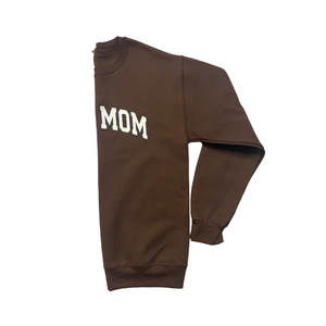 Boss Mom Varsity Crewneck ( Brown & Black )
