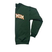 Load image into Gallery viewer, Boss Mom Varsity Crewneck ( Forest &amp; Orange )
