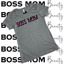 Load image into Gallery viewer, Boss Mom Calligraphy Tee ( GREY )
