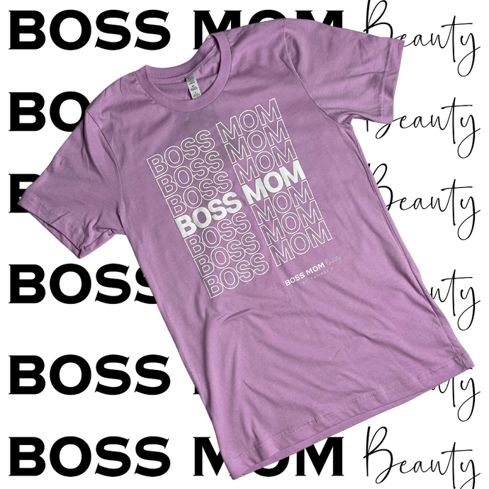 Boss Mom Thank You Tee ( Lilac )