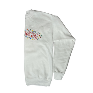 Boss Mom Holiday Crewneck (WHITE)